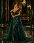 Emerald Royale Crystal Couture Gown