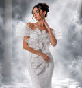 Ivory Bloom Sculpted Couture Gown