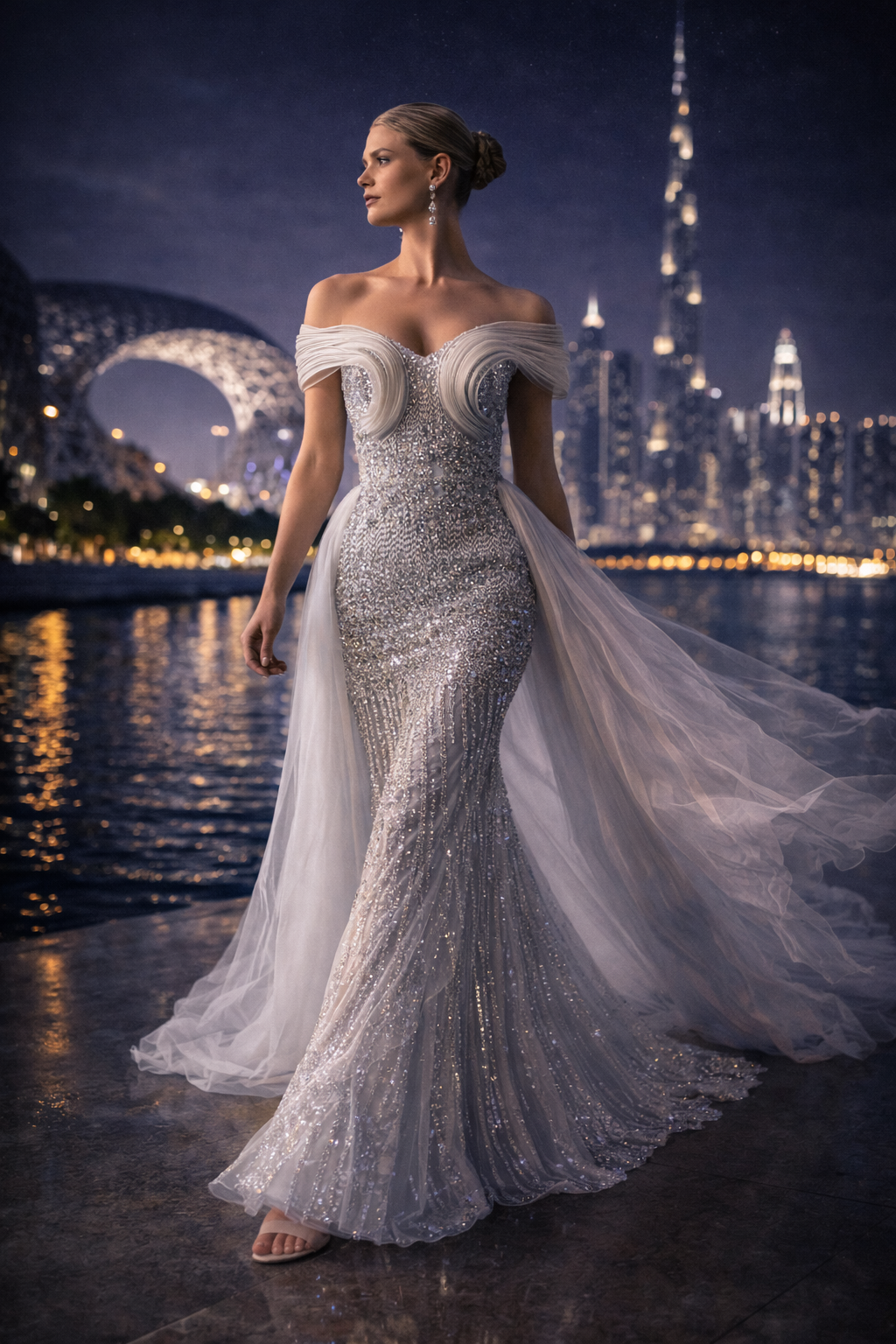 Diamond Embellished Couture Dress