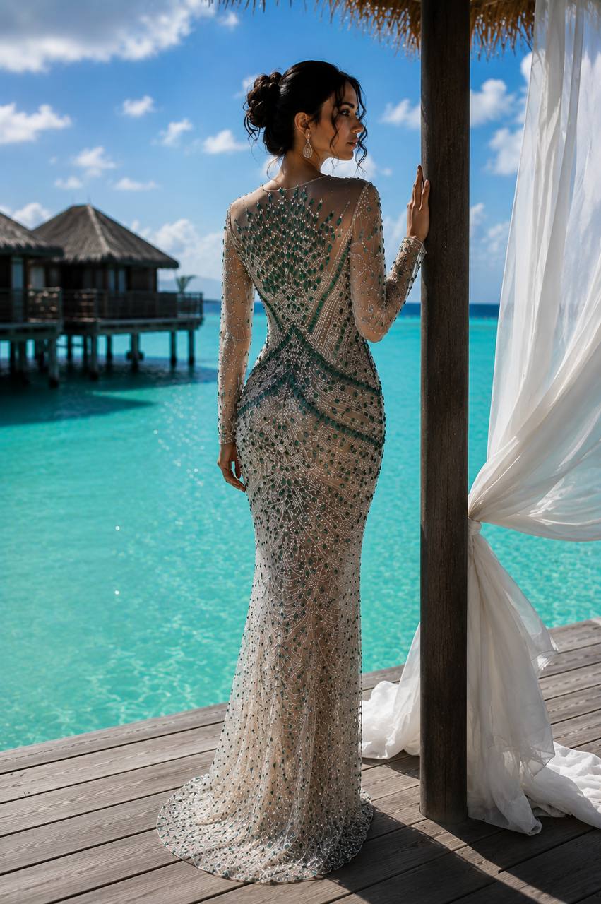 Azure Royale Crystal Gown