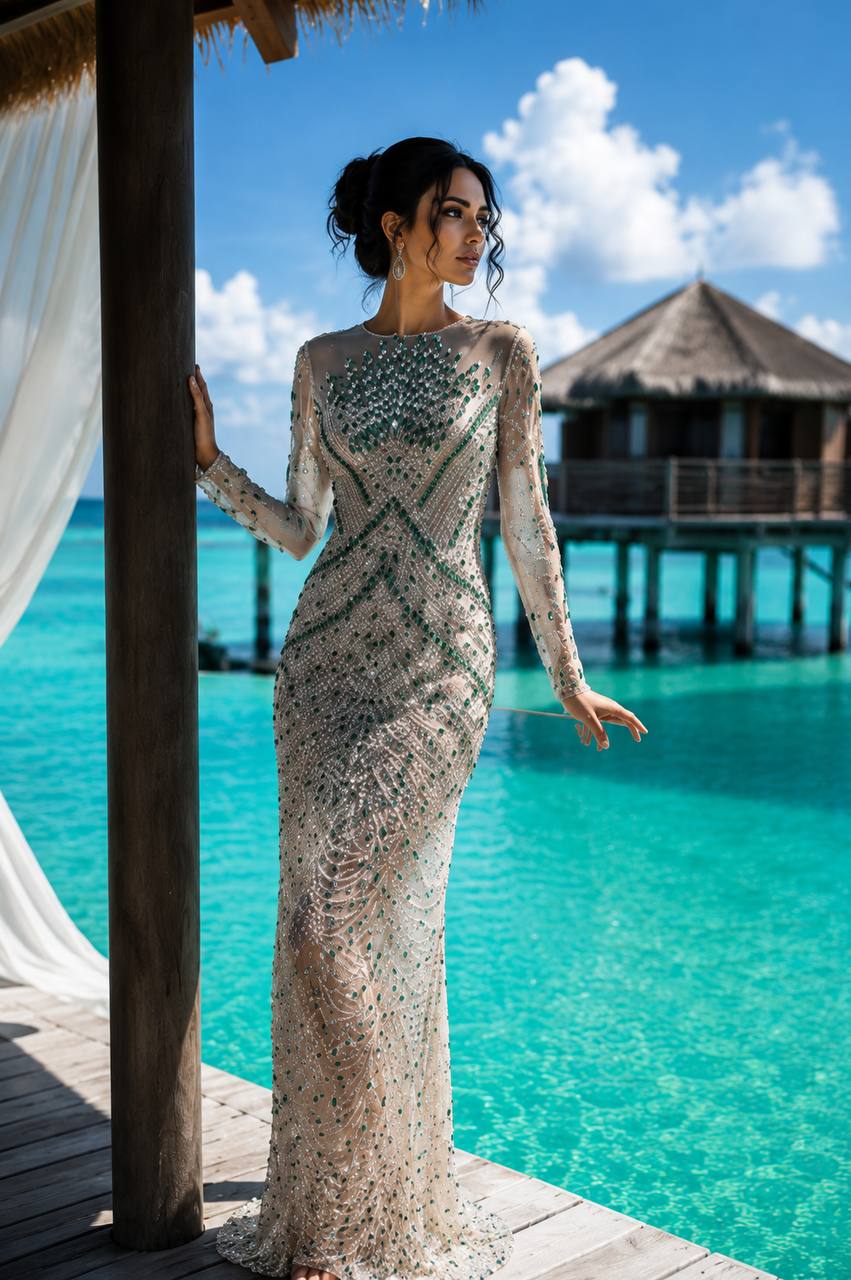 Azure Royale Crystal Gown