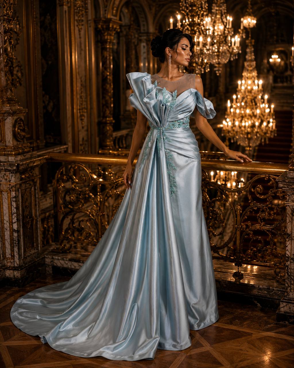 Moonlight Royale Satin Gown