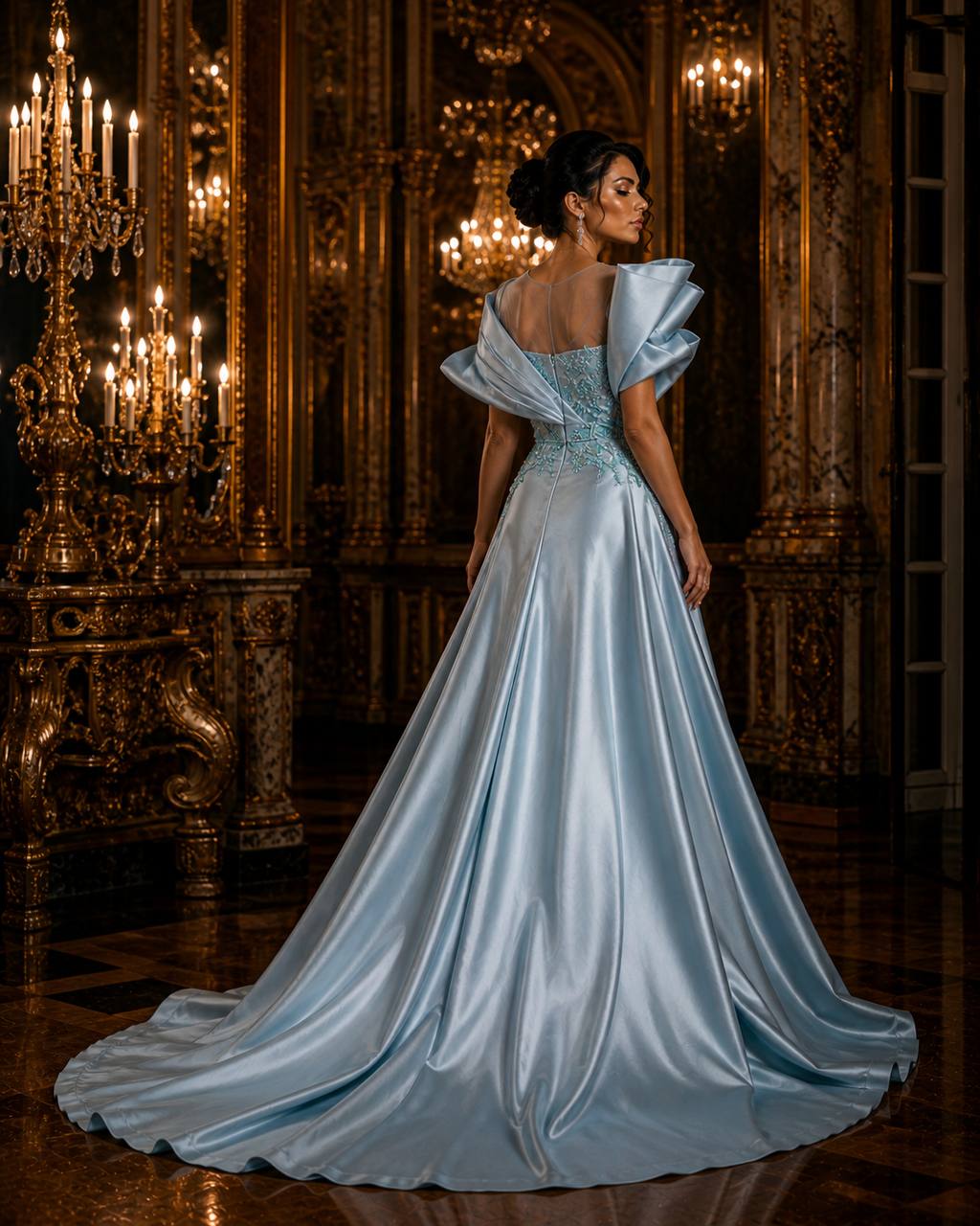 Moonlight Royale Satin Gown