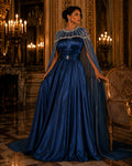 Royal Sapphire Cape Gown