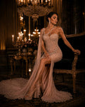 Champagne Aura Crystal Gown