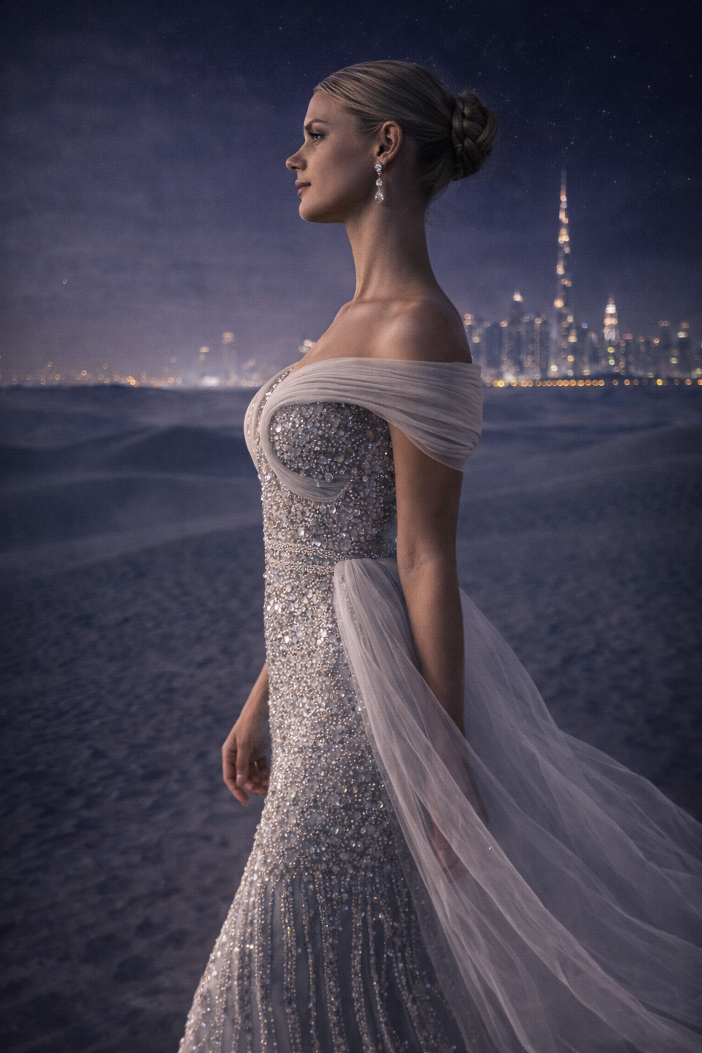 Diamond Embellished Couture Dress