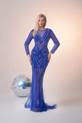 Royal Sapphire Couture Gown