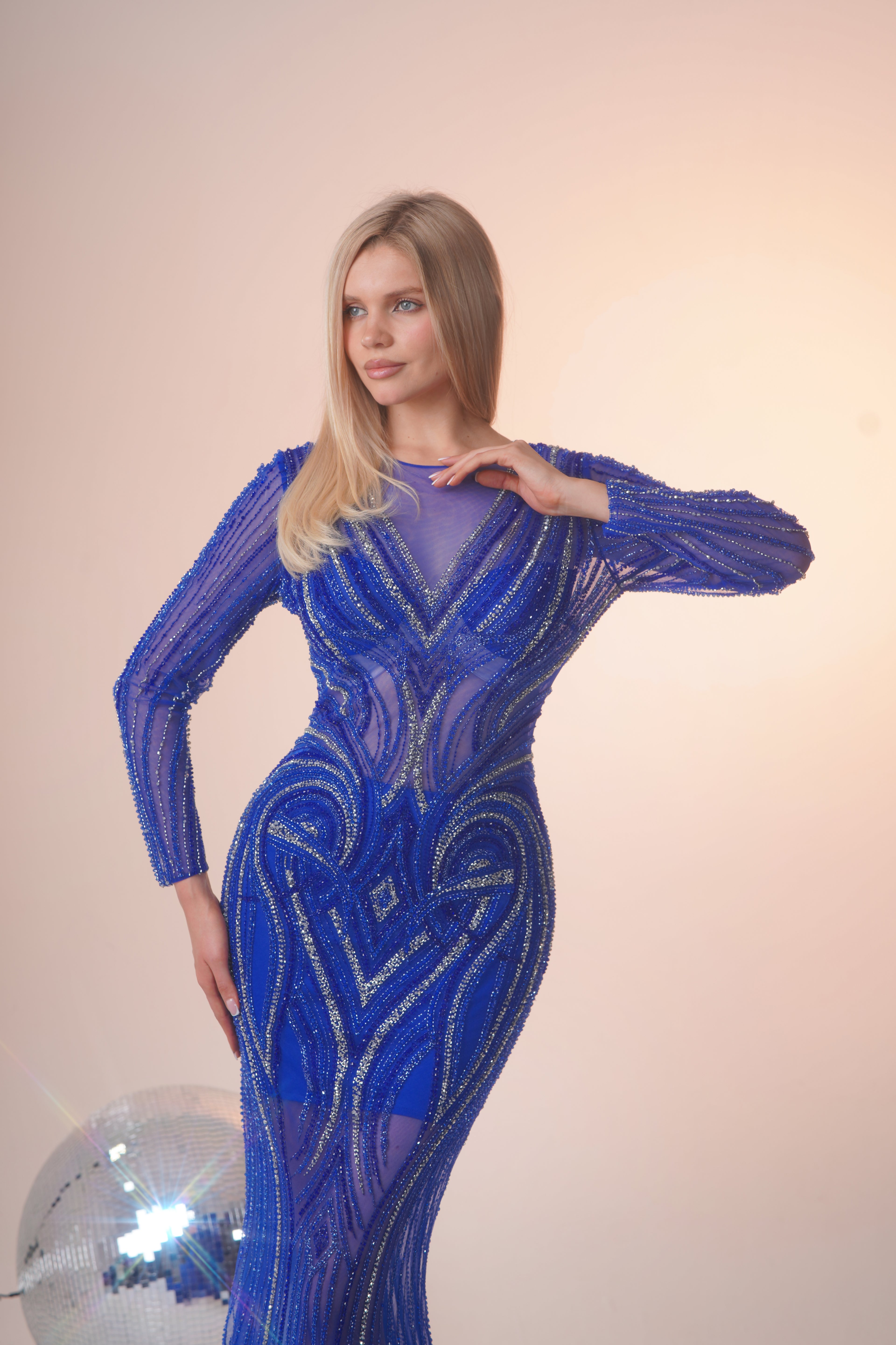 Royal Sapphire Couture Gown