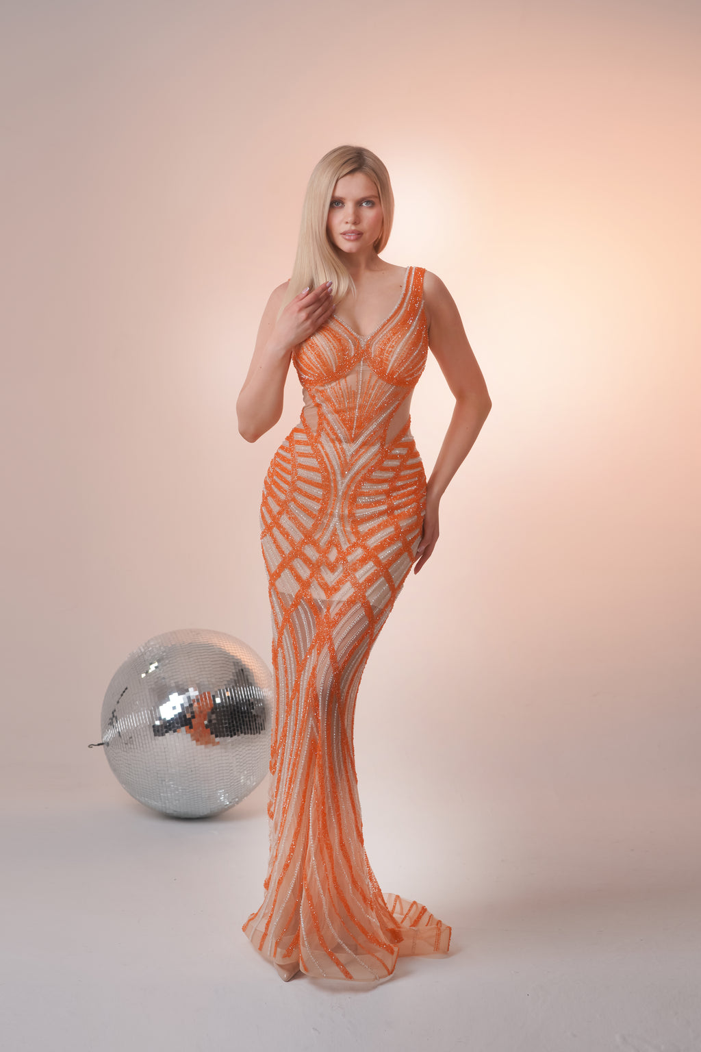 Sunset Glow Couture Gown