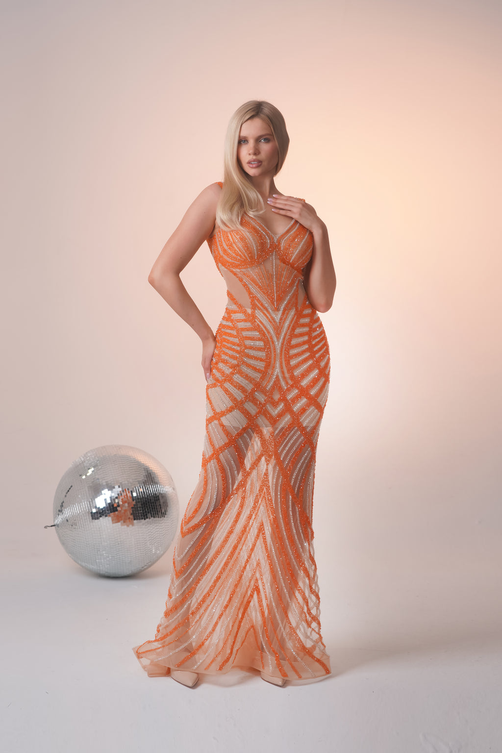 Sunset Glow Couture Gown