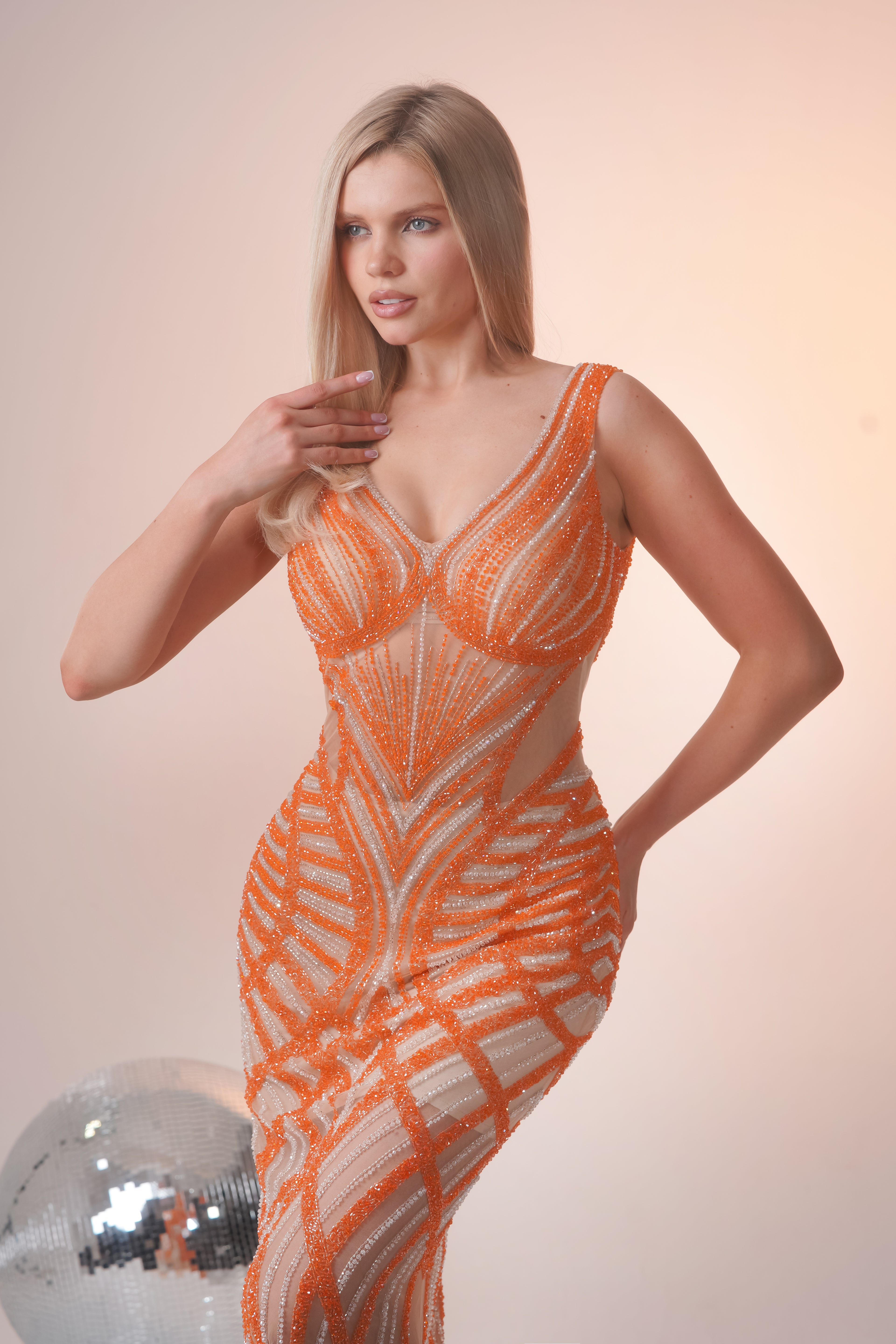 Sunset Glow Couture Gown