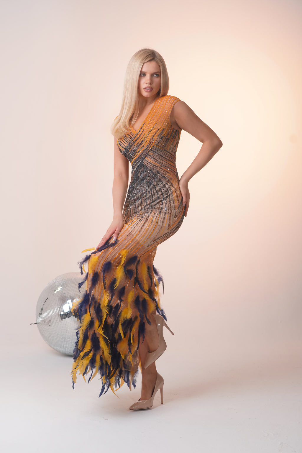 Golden Eclipse Couture Gown