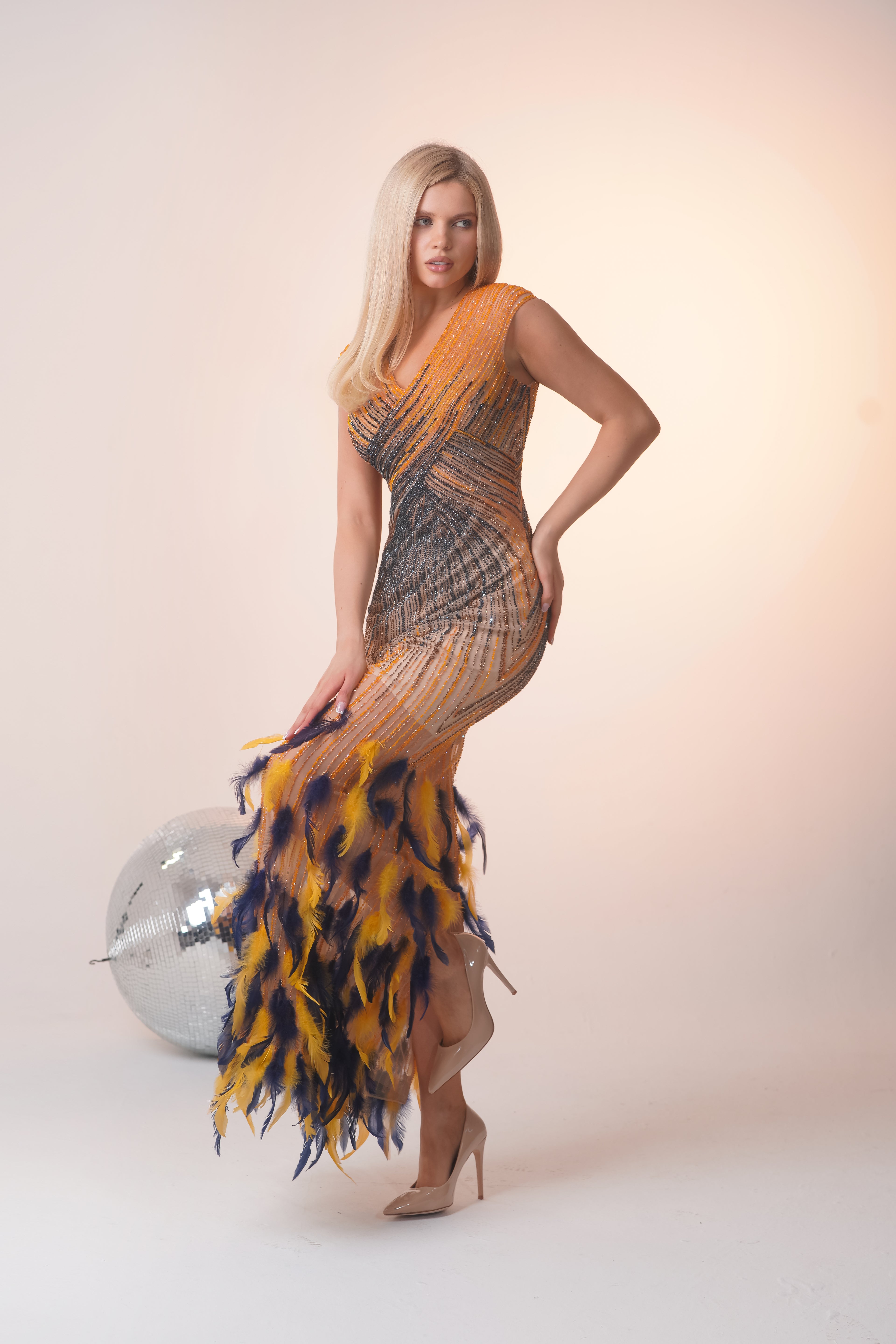 Golden Eclipse Couture Gown