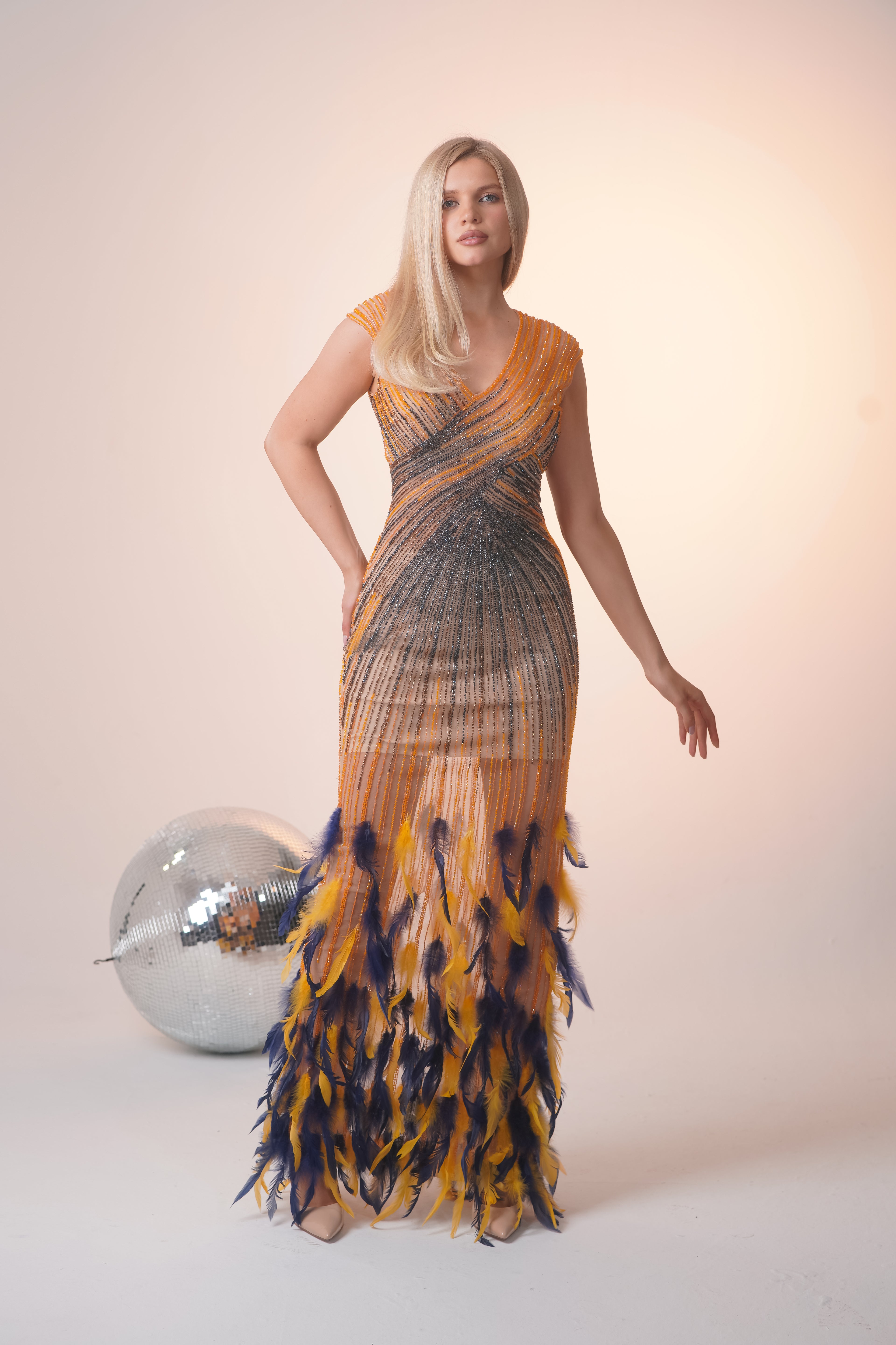 Golden Eclipse Couture Gown