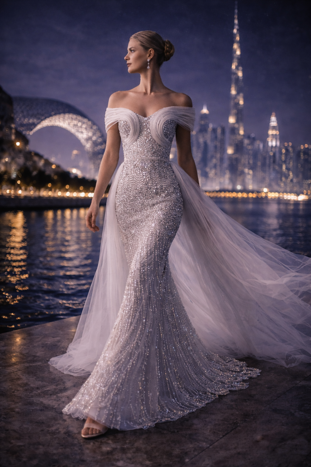Diamond Embellished Couture Dress