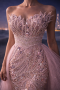 Blush Crystal Embellished Couture Gown