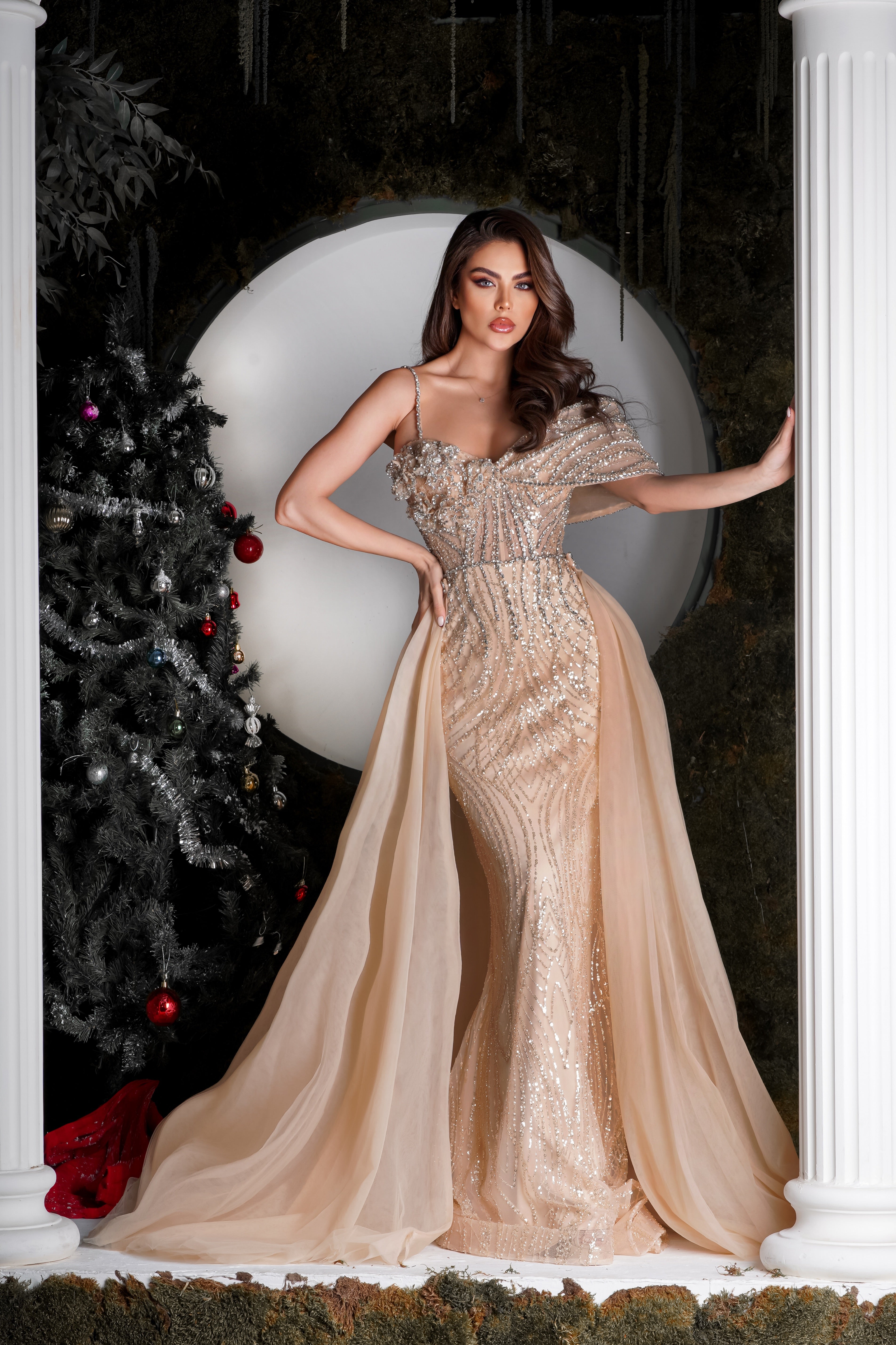 Gilded Champagne Couture