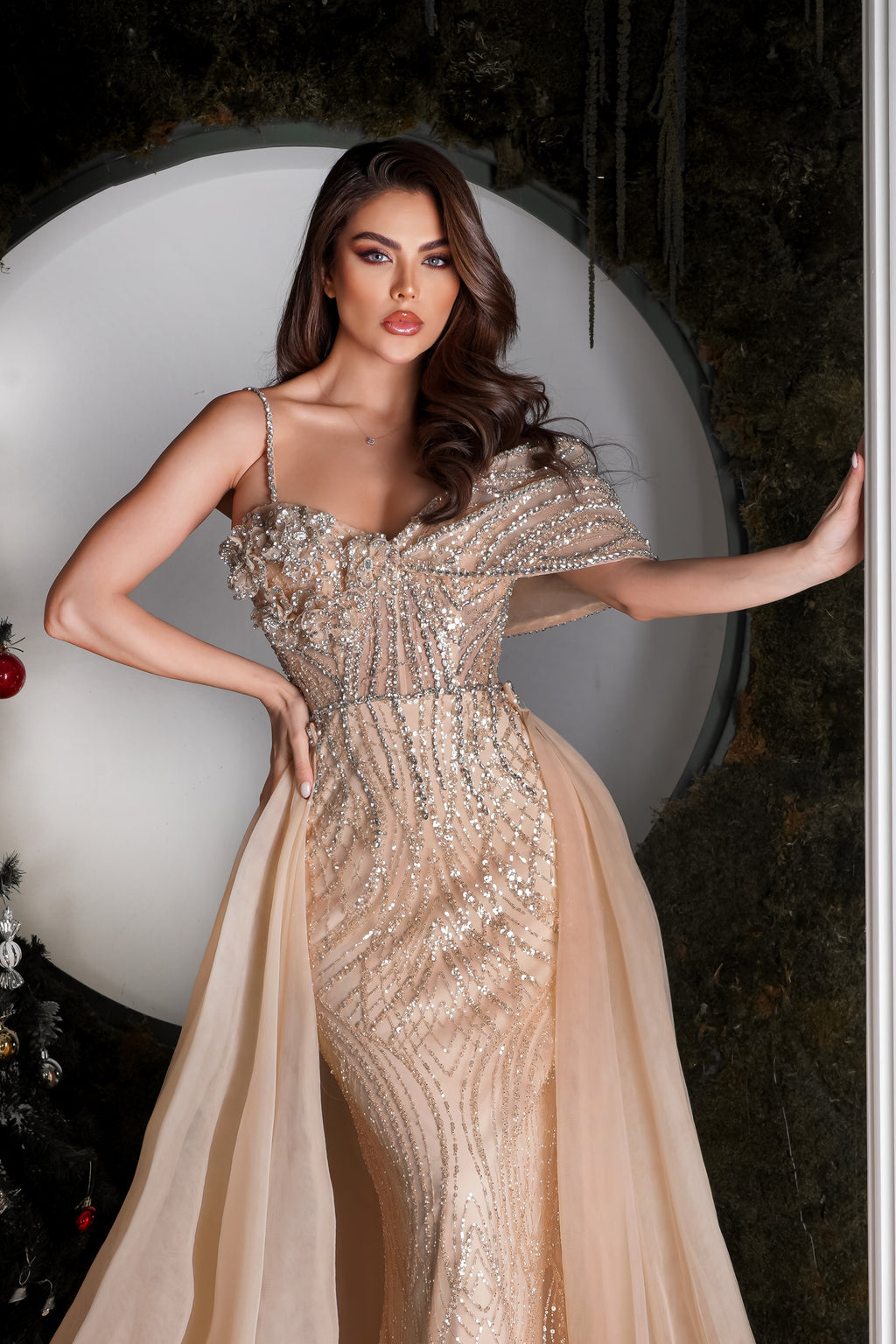 Gilded Champagne Couture