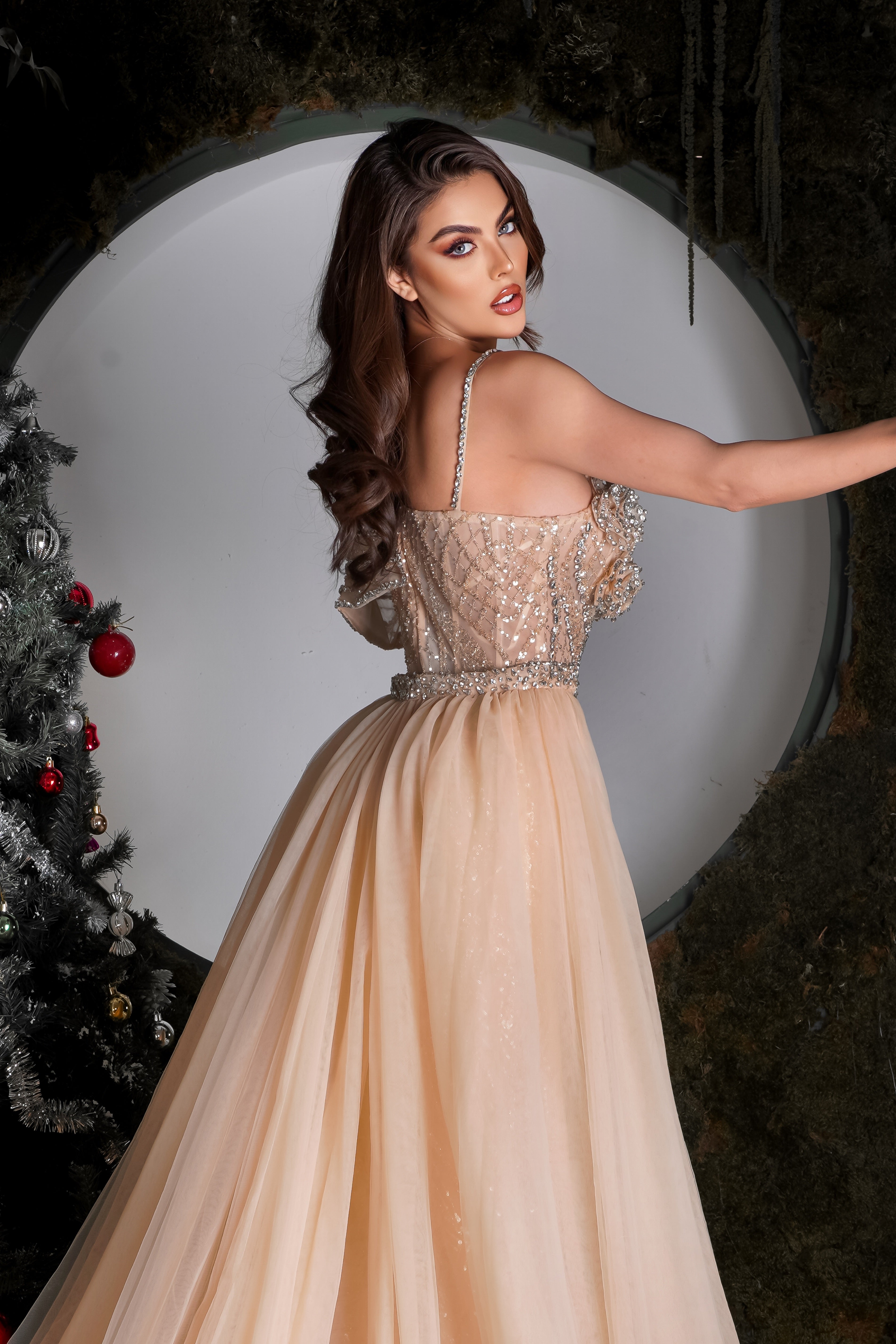 Gilded Champagne Couture
