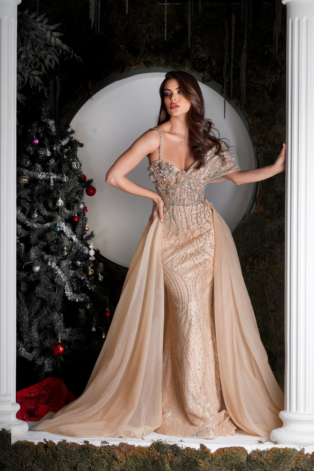 Gilded Champagne Couture